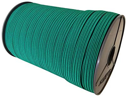 15m flaches Gummiseil Expanderseil flach Expanderband Gummiband in Grün 22mm breit 3mm dick