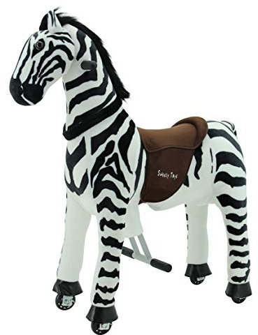 Sweety Toys 11384 Reittier Gross Zebra auf Rollen für 4 bis 9 Jahre -Riding Animal