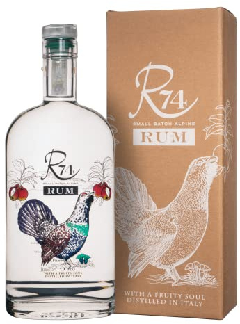 Roner R74 Rum White (1 x 0.7l) Südtiroler weißer Rum aus Italiens meistprämierter Brennerei