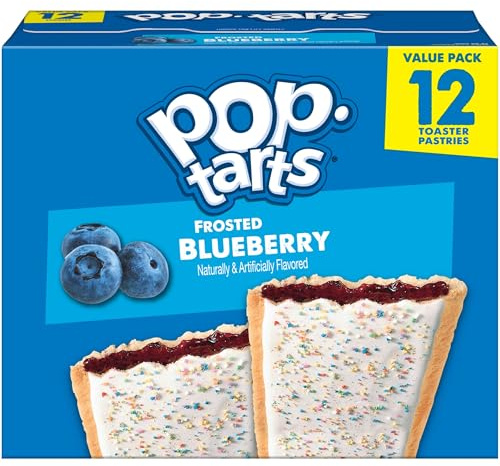 Kellogg's Pop-Tarts tostadora pastelería, arándano esmerilado, caja de 12 unidades
