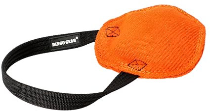 Dingo Gear Beißwurst,Berta'' mit 1 Griff #14cm Dicke 3 cm aus französischem Material (Nylcott) für Hundetraining IGP IPO Obedience Schutzhund Hundesport Orange S00092