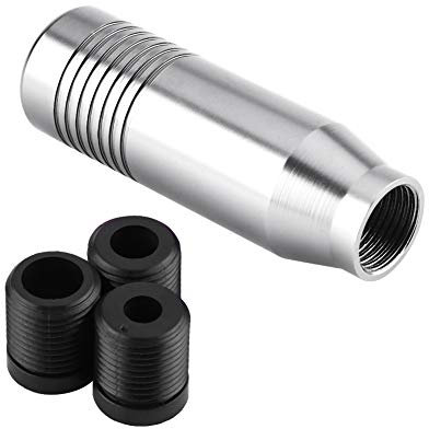 EVGATSAUTO Auto Schaltknauf für Handschalthebel, universeller Schalthebel aus Aluminiumlegierung, Schalthebelknopf für Schalthebel für Handschaltgetriebe(Silber)