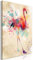 decomonkey Bilder Tiere Abstrakt 60x90 cm 1 Teilig Leinwandbilder Bild auf Leinwand Vlies Wandbild Kunstdruck Wanddeko Wand Wohnzimmer Wanddekoration Deko Bunt Beige Flamingo