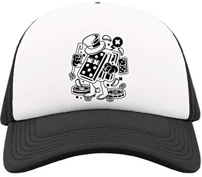 Unbekannt Classic Gambler How The Domino Falls Half Mesh Trucker Cap Baseball Hut Snapback One Size