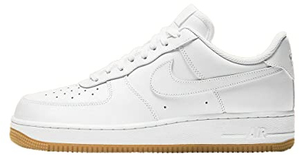 Nike Men's Air Force 1 '07 Basketball Shoes, White White Light Brown White White Gum Light Brown, 9.5 UK