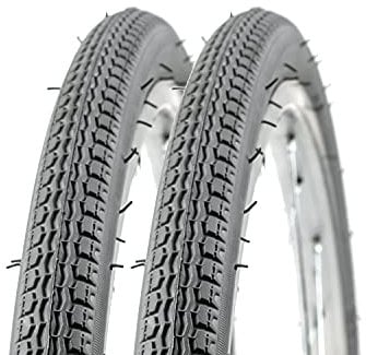 2 Stück 24 Zoll Rollstuhl Reifen 24x1 3/8 Wheel Chair tire Grey 35-540 grau
