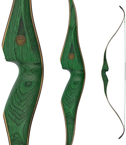 Jackalope - Malachite+ - 60 Zoll - Carbon - One Piece Recurvebogen - 35 lbs, Rechtshand, treuer Begleiter für Anfänger und Profi n Wald und Wiese