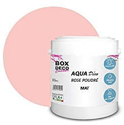 BOX DECO COULEURS Peinture murale acrylique aspect mat Aqua Déco - 2,5L, Rose Poudré