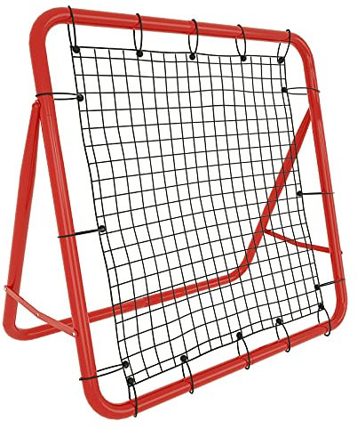 HENGMEI Fußball Rebounder Kickback Rückprallwand Netz Baseball Tor Faltbar für Übungen, Fußballschuss, Techniktraining, 100 x 100 x 65 cm