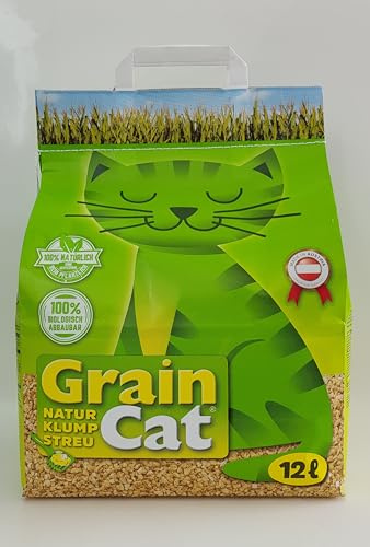 Grain Cat, Green Cat 4 x 12 Liter Öko- Katzenststreu klumpend 48 Liter