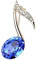 Liummrcy Note de Musique créative Broche en Forme de Fantaisie en Alliage en Alliage Symbole Brooch Broche Broche en Bleu, Broches de Broche en Strass, Broche de Note de Musique, épingle en