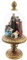 Clayre & Eef Glasglocke Weihnachtsgruppe 35 cm Goldfarbig Kunststoff