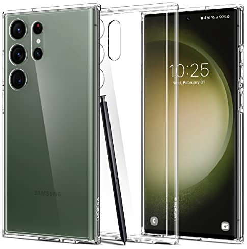 Spigen Ultra Hybrid Hülle Kompatibel mit Samsung Galaxy S23 Ultra 5G -Transparent