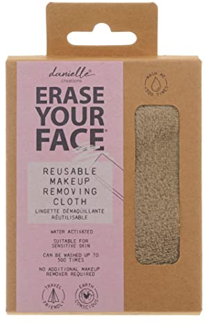 Danielle Creations Erase Your Face Eco Friendly Reusable Make Up Remover Cloth in Grey