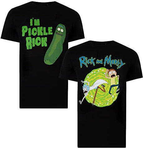 Cotton Soul Rick and Morty Pickle Rick Herren-T-Shirt, 2er-Pack, mehrfarbig, Multicolor, S