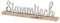 levandeo Schriftzug Stammtisch L40cm Metall Mango Silber Holz Tischdeko Deko Aufsteller Wohndekoration Geschenk