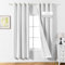 MYSKY HOME Gardinen Weiss mit Ösen Schallschutz Vorhänge Blackout Vorhang Leinenoptik Gardine Verdunkelungsvorhang für Kinderzimmer und Wohnzimmer,2er Set H 225 x B 140 cm,Weiß.