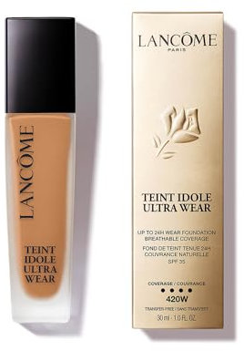 Lancôme Teint Idole Ultra Wear 420W, feuchtigkeitsspendende Full Coverage-Foundation in Beige mit natürlich mattem Finish, bis zu 24 Stunden Halt, geeignet für alle Hauttypen, 30ml