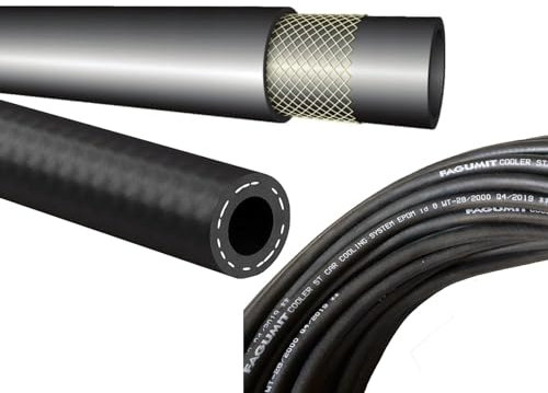 1 metro per auto in gomma EPDM, tubo per radiatore, tubo per acqua calda, tubo per il riscaldamento, da -35 a + 145 °C, resistente alla pressione fino a 6 bar (18 x 26 mm)