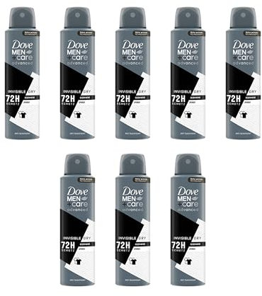 Dove Men+Care advanced Anti-Transpirant Invisible Dry gegen weiße Spuren schützt 72 Stunden vor Körpergeruch und Schweiß 150 ml 8 Stück