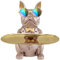 Huhote Bulldogge Skulptur Deko, Französische Bulldogge Tablett Deko Statue, Bulldogge Schlüssel Schale für Wohnzimmer, Tischdekoration, Schreibtischdekoration, Wohnkultur, Geschenke (Lila Grau)