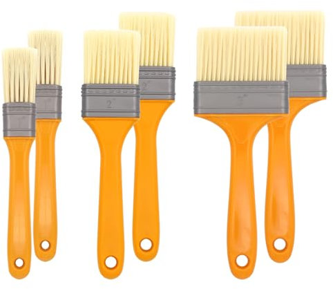 Brochas Pintura Set, 6 Piezas Brochas Pintura, 25/45/75mm Pinceles de Pintura Profesionales para esmaltes y Pinturas, Paredes, Madera, Hierro