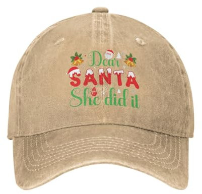 Dear Santa She Did It Mütze Herren Papa Mütze Vintage Caps
