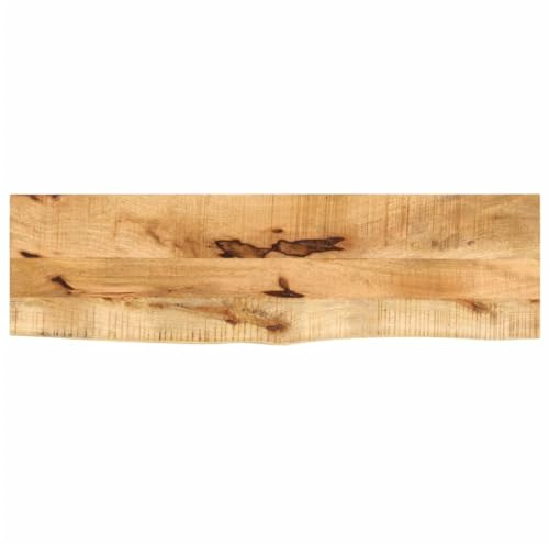 vidaXL Tischplatte, Holzplatte für Tisch Esstisch Couchtisch, Massivholzplatte Baumkante, Ersatztischplatte, 110x30x3,8cm Massivholz Raues Mangoholz