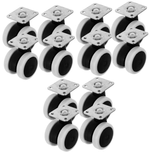 SOLUSTRE 12stücke Möbelrollen Leise Lenkrollen Für Kinderwagen Und Möbel Schwerlastfähige Ersatzräder Für Trolleys Schnelle Installation Geeignet Für Verschiedene Möbelstücke Ohne