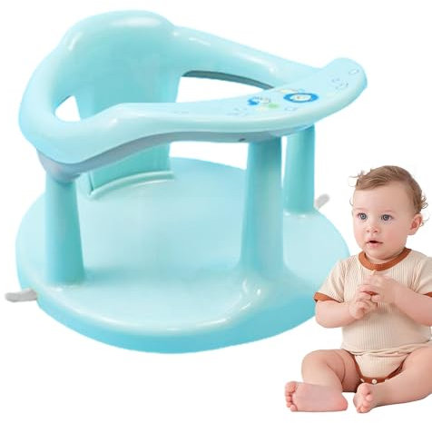 Silla de baño para bebé, asiento de baño antideslizante, silla antideslizante para bañera de bebé, accesorio de baño bonito y moderno como asiento de alimentación, silla para niños y asiento de bañera