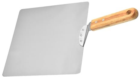 CIYODO Pizzaschaufel Aus Und Holz Ergonomischer Griff Für Sicheren Halt Glatte Oberfläche Für Einfache Rostfrei Und Langlebig Für Familien Und Küchen