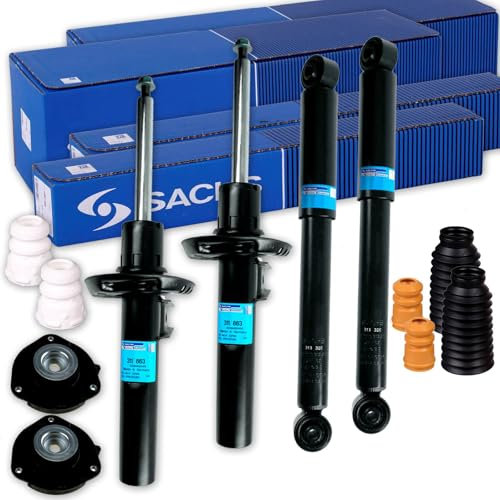 4x SACHS Stoßdämpfer 2x Domlager Protection-Kit vorne + hinten für Caddy 3