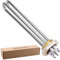 DERNORD Heizelement 48V 900W 1-1/4 Zoll DN25 BSP Heizstab Kupferflansch mit Silikonring Doppel U Typ