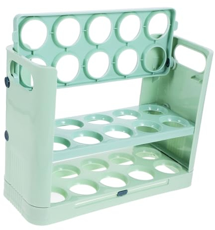 HOMSFOU Kühlschrank Tür Eierhalter Schmaler Multi-layer Eieraufbewahrungsbox für Kühlschranktür Praktischer Eier Organizer mit Drei Schichten Geeignet für Verschiedene Eiergrößen Platzsparend