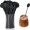 80Pcs Reusable Cocktail Stirrers Plastic Cocktail Disc Stirrers Whiskey Stirrer Black 7inch 18cm Plastic Stirring Sticks Drink Stirrers Cocktail Swizzle Sticks for Drinks Mixing (Black)