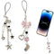 BDEPSTR 2 pcs colgantes para teléfono móvil, colgante de teléfono pequeño y creativo, para la mayoría de las fundas para teléfono móvil, llavero, decoración de cámara