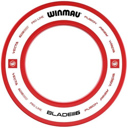 WINMAU Dartscheibe Schutzring – Pro Line 2.0 Rot Dart Surround