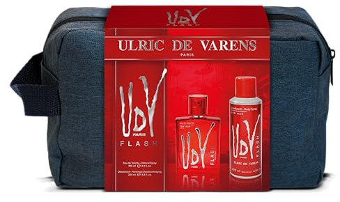 ULRIC DE VARENS - Trousse UDV Flash - Eau de Toilette Homme 100 ml + Déodorant 200 ml - Fougère Orientale Marine - Made in France