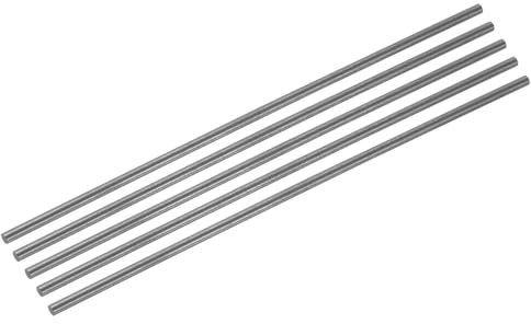 PATIKIL Graphite Rod Graphite Stirring Rod Cylinder Stick Carbon Rod 200x3mm Black for Electrode, Melting Casting, Crucibles, Pack of 5
