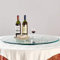 GXXINGIN Mesa giratoria de Cristal Lazy Susan para Comedor, Bandeja giratoria Grande, Plato Redondo para Servir, con Ruedas auxiliares, Resistente a Altas temperaturas