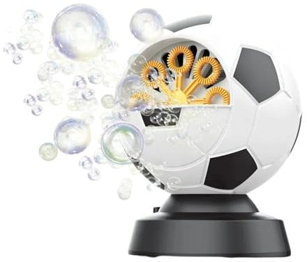 Football Bubble Machine for Kids – Automatic Bubble Maker Toy, Football-Shaped Bubble Blower for Outdoor Fun, Parties, Tailgates, Game Day & Birthday Gifts, Includes Bubble Solution