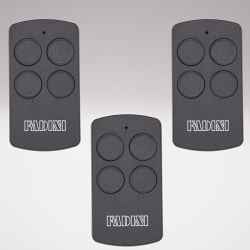 FADINI - Telecomando ufficiale DIVO 71 Nero 7113SL - 4 Canali - 433,92 MHz - Rolling Code - Compatibile ASTRO 43 & JUBI 433 + 1 portachiavi DOMOBIP