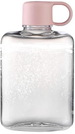 Quadratische Wasserflasche - Flachwasserflaschen für die Reise, eine schlanke Flasche in Geldbörsengröße, 360 ml tragbarer Wasserflasche | Wiederverwendbares Trinkbecher für Fitnessstudio, Fitness, Ca