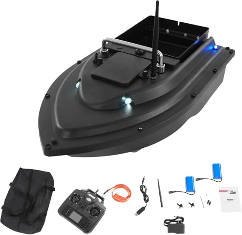 GDIFLS Advanced RC Fishing Bait Boat with GPS, Dual Motors, Automatic Return & LED Screen, 4.4lbs Load Capacity, 1968.5ft Range, Remote Control Fishing Drone for Lake & Reservoir