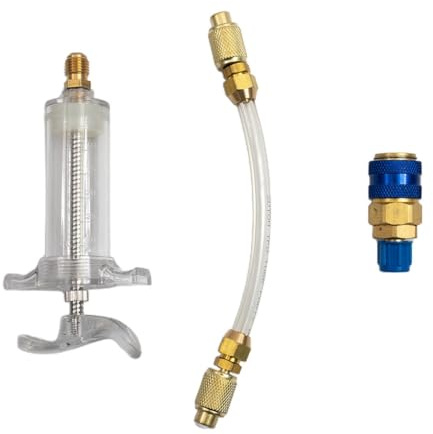 Auto AC Ölfarbstoff-Injektor 30 ml R134a Professionelles Klimaanlagen-Service-Werkzeug 1/4 Zoll SAE Low Side Schnellverbinder für HVAC-System