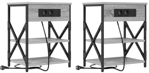 vidaXL Modern Bedside Table - Practical Storage for the Night, Contemporary and Functional Style, Minimalist Furniture for Good Organization