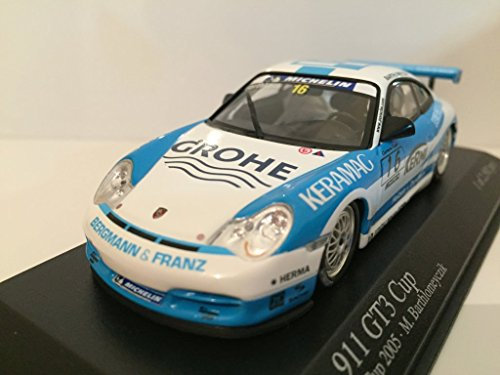 Minichamps DRUCKGUSS-Modell Porsche 911 GT3 Cup Keramag (2005) in blau und weiß