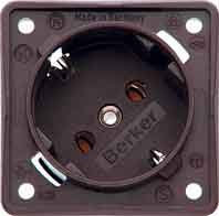 Berker SCHUKO-Steckdose 45Grad 841852521 braun, damasziert INTEGRO;MODUL-EINSÄTZE Steckdose 4011334241805