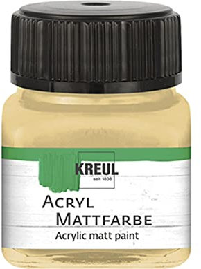 Kreul Peinture acrylique mate à base d'eau à séchage rapide pour de nombreuses surfaces différentes, en verre, cappuccino, 20 ml (Lot de 1)