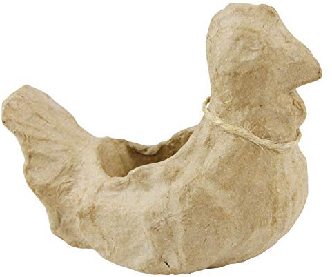 Décopatch AP127O - Henne aus Pappmache, 11,5x5,5x8,4 cm, ideal zu Ostern, 1 Stück